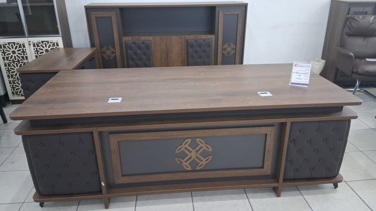 Manager Office Set — Tufted Walnut Grey Executive Set — 6600 SAR