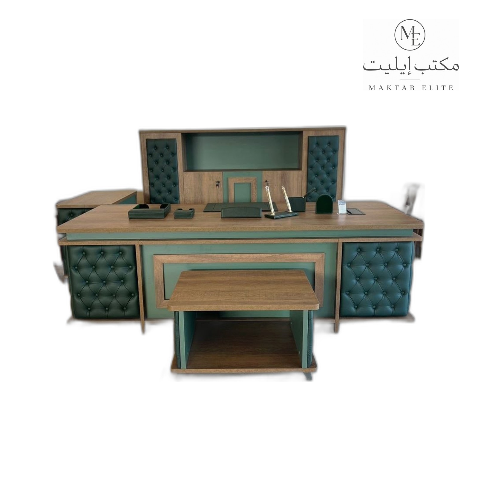 Manager Office Set — Walnut and Emerald Classic Executive Set — 6600 SAR